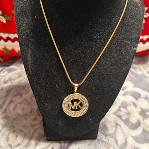 Michael Kors Gold and Silver Pendant Necklace